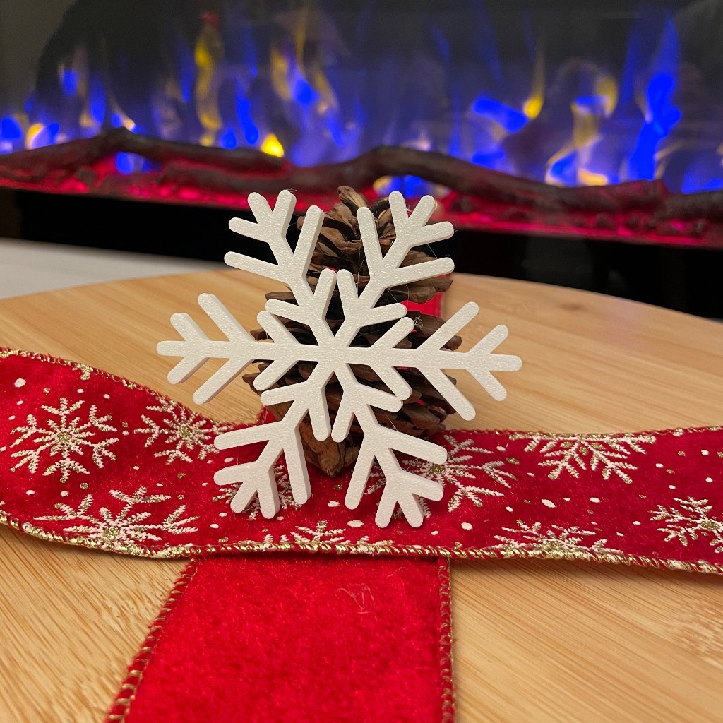 Set de 4 decoratiuni tip Coaster - Fulgi de zapada