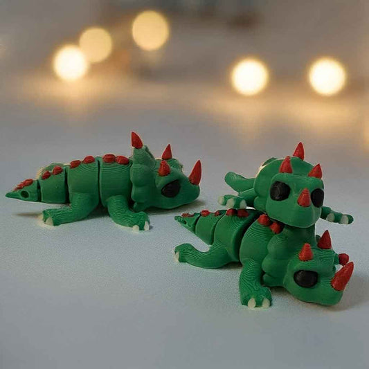 Descoperiti Mini Dino 3D Triceratop - Noua jucarie breloc articulata 3D din colectia PriTri!