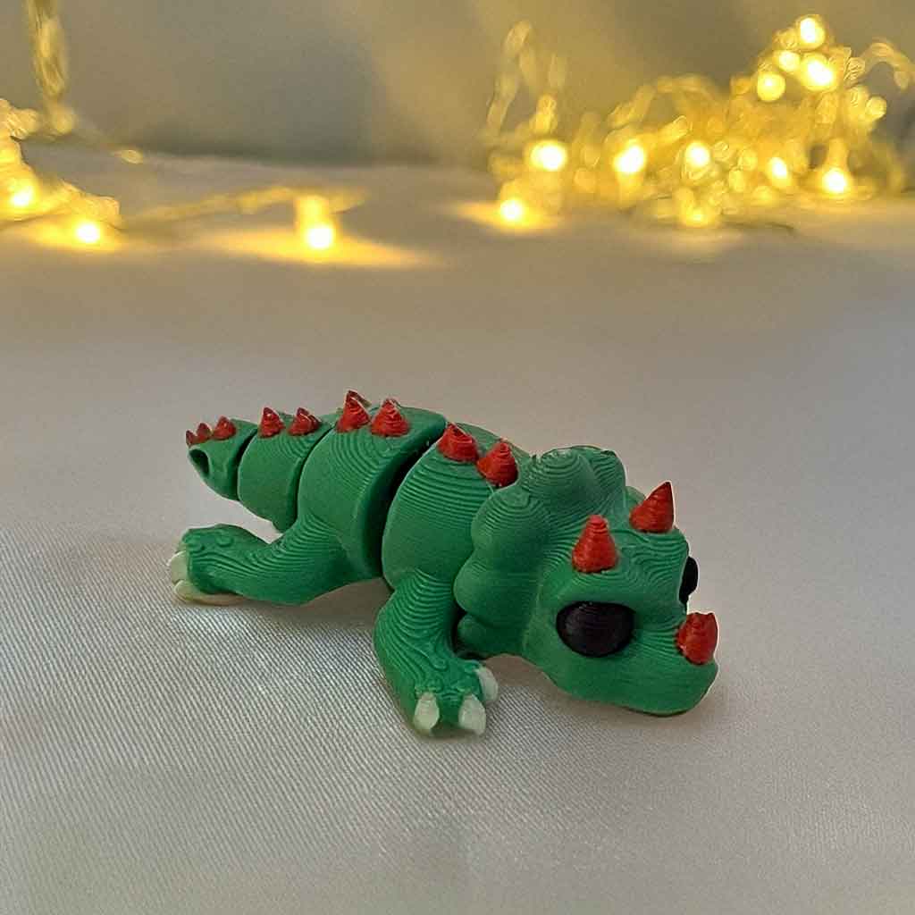 Mini Dino 3D Triceratop - Breloc articulat