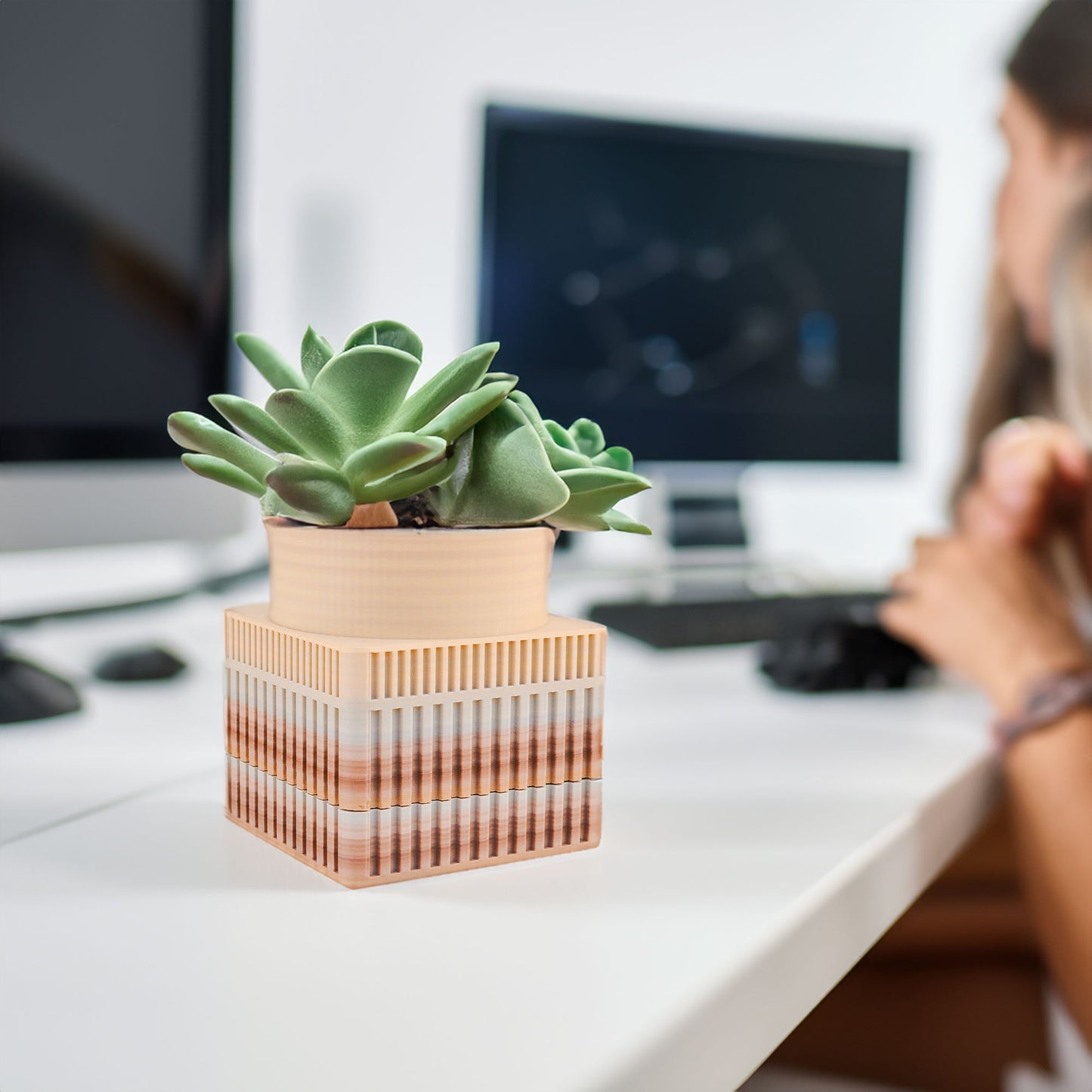 Castle 3D Printed Succulent Desk Planter