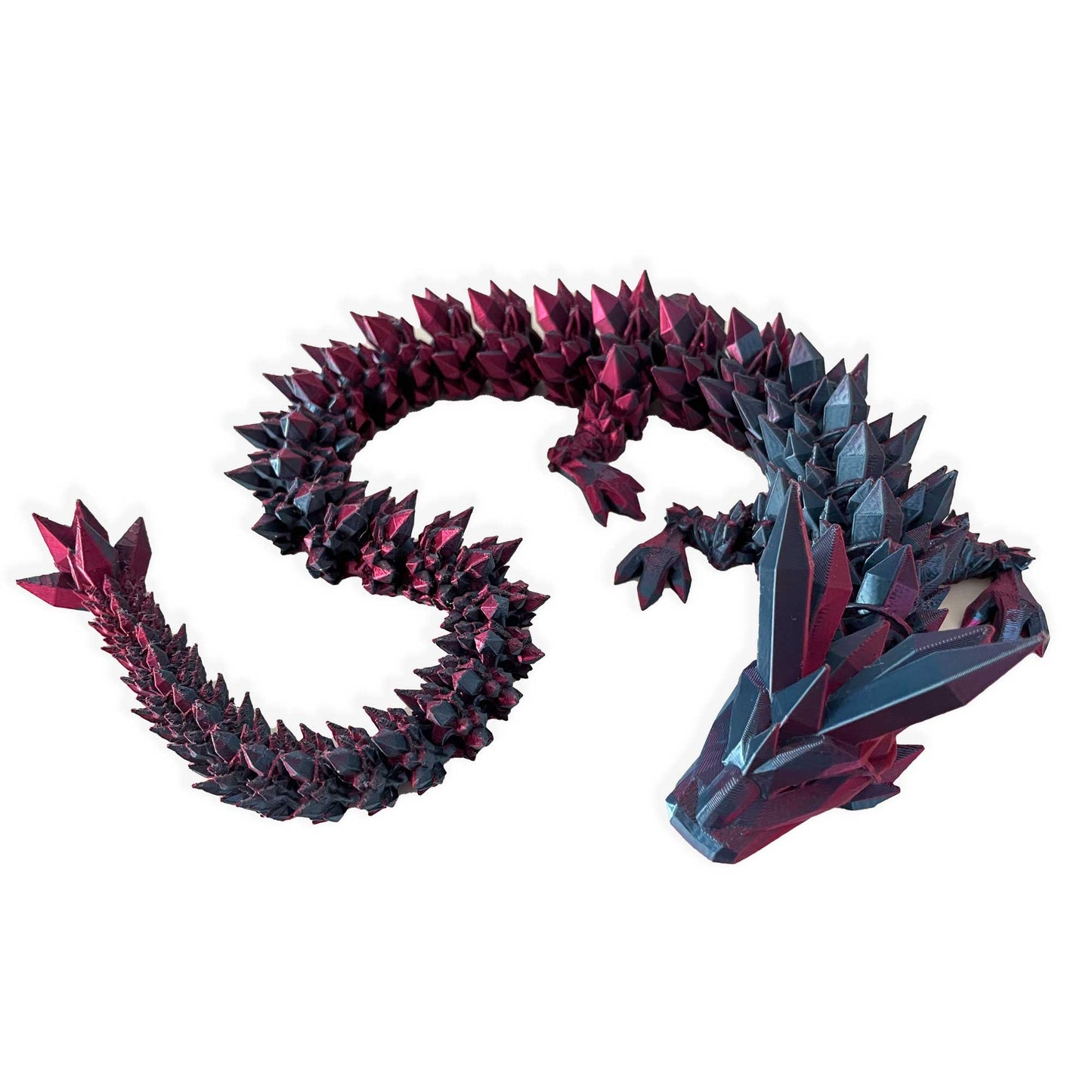 Mystic Fire - Dragon de cristale articulat, imprimat 3D