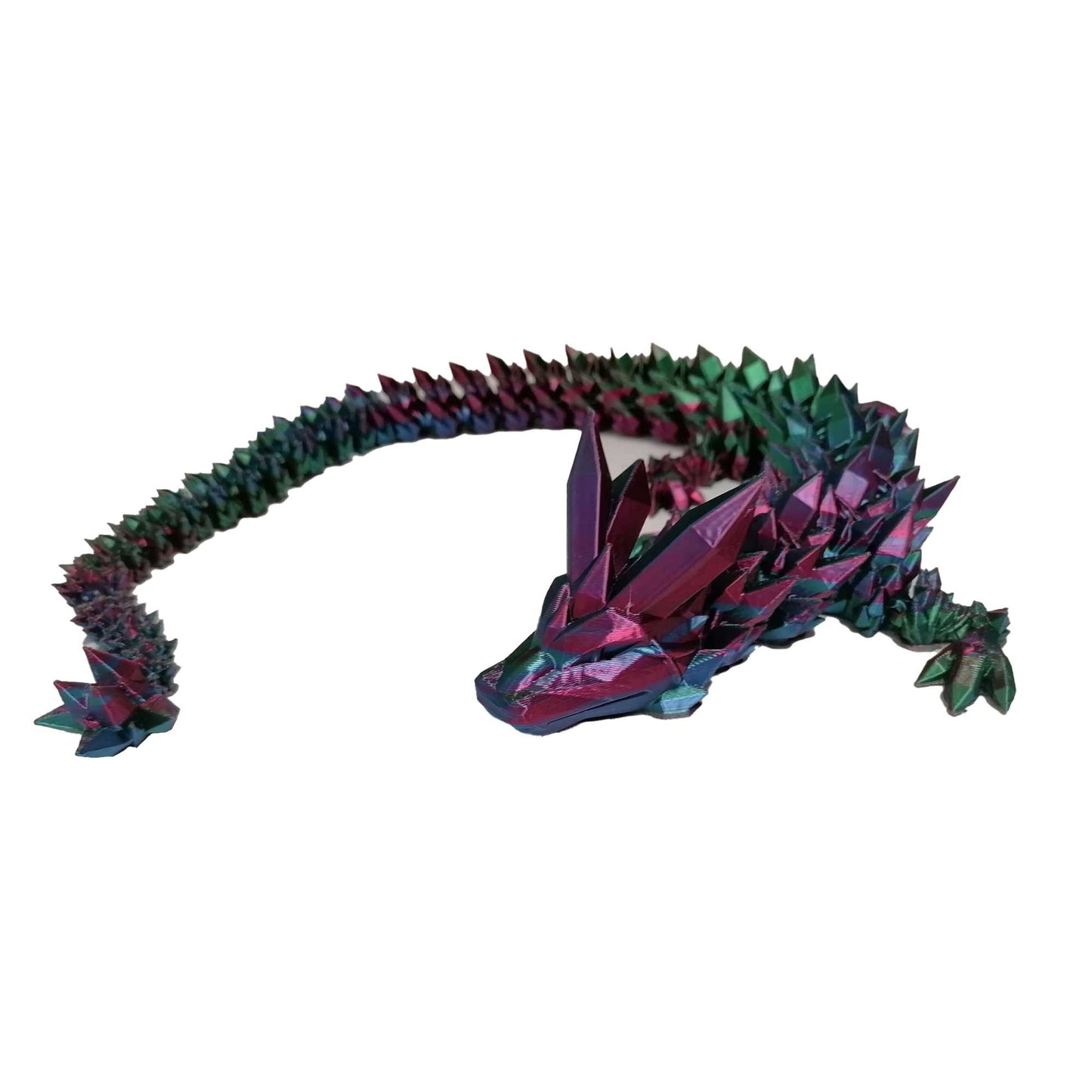 Mystic Fire - Dragon de cristale articulat, imprimat 3D