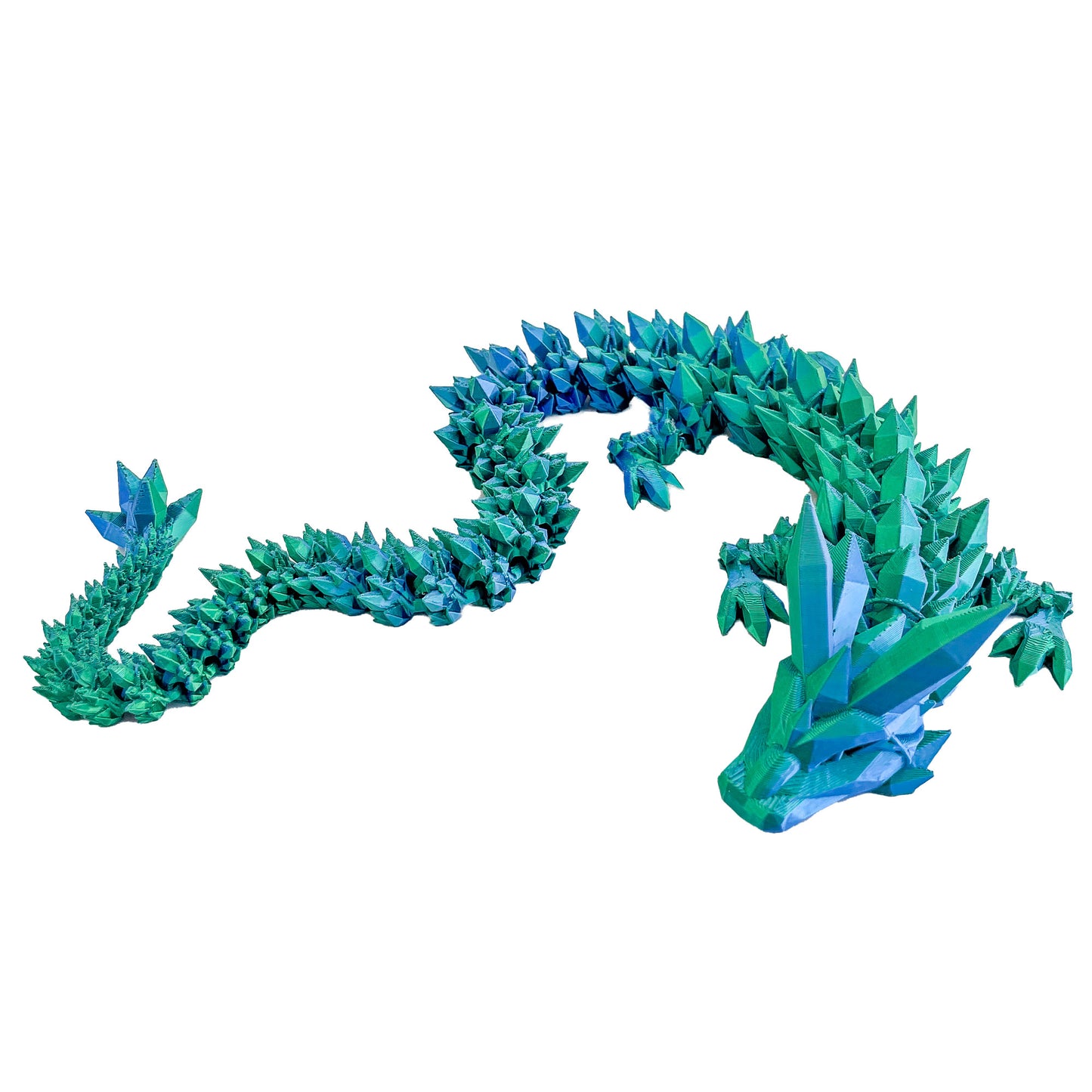 Focul Mistic - Dragon de cristale articulat, printat 3D